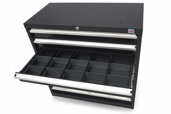 HBM 8 Laden Profi Gereedschapskast 90 x 45 x 90 cm zwart - Image 12