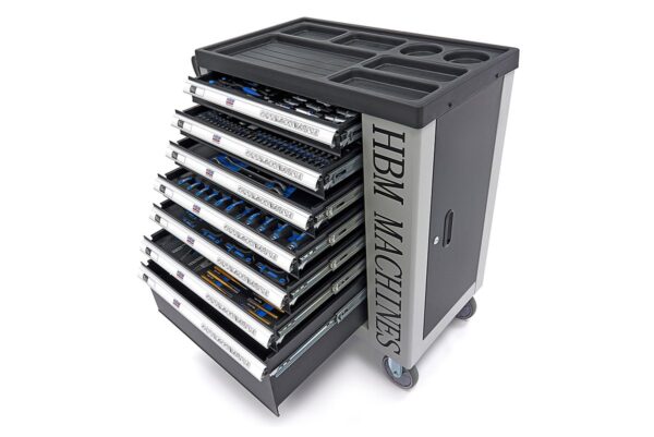 HBM Premium Gevulde Gereedschapswagen met deur - 245 Delig Inch (Engelse) Maten - Afbeelding 32