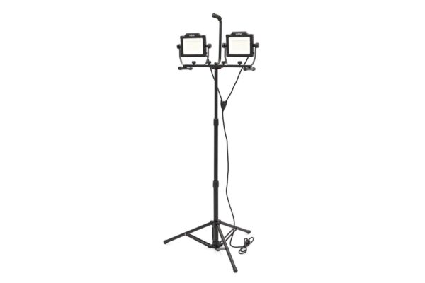 HBM Professionele Dubbele LED Bouwlamp 2 x 100 Watt – 2 x 10.000 Lumen Met Statief