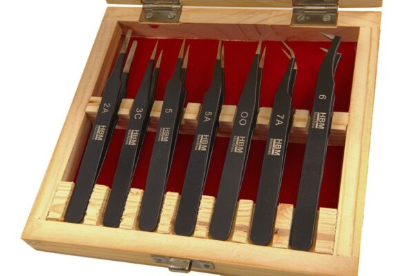 HBM Professionele 7 Delige Anti Magnetische RVS Pincet set - Afbeelding 3