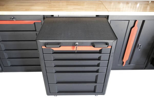 HBM expert modulair werkplaatssysteem, 17-delig, zwart rood - Afbeelding 13