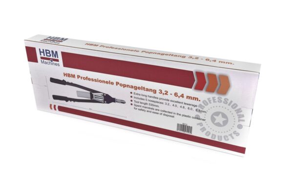 HBM Professionele Popnageltang 3,2 - 6,4 mm - Afbeelding 6