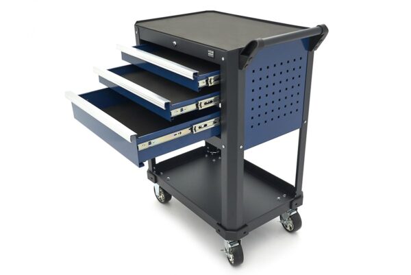 HBM Gereedschapswagen met 3 laden, blauw - Afbeelding 8