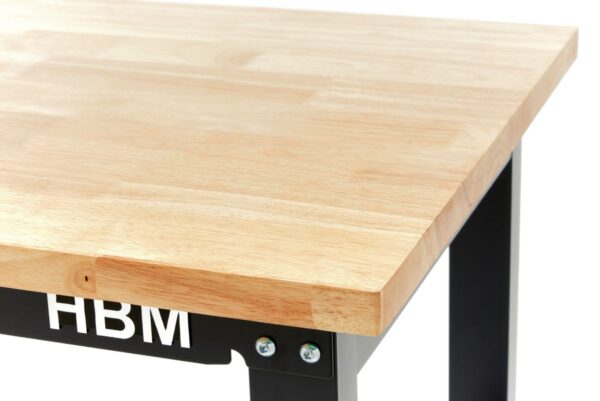 HBM 182 Cm. Professionele In Hoogte Verstelbare Werkbank Met Massief Houten Werkblad - Image 6