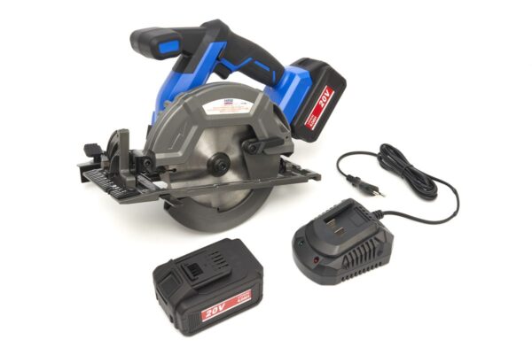 HBM Professionele Koolborstelloze Accu Cirkelzaag 165 mm 20 Volt 4,0AH - Afbeelding 2