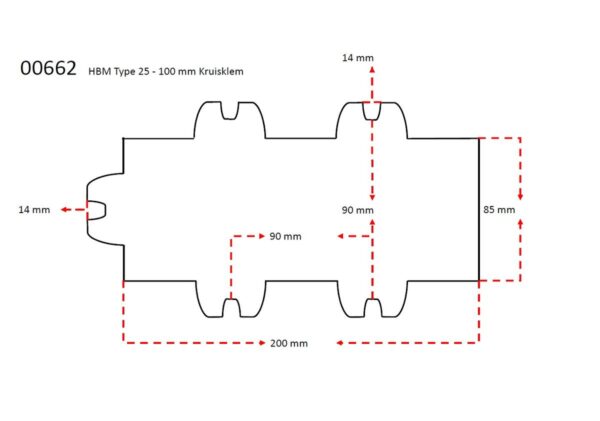 HBM Type 25 - 100 mm Kruisklem - Afbeelding 5