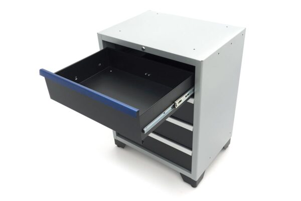 HBM 4 Laden Deluxe Professionele Gereedschapskast voor Werkplaatsinrichting zwart blauw - Afbeelding 6