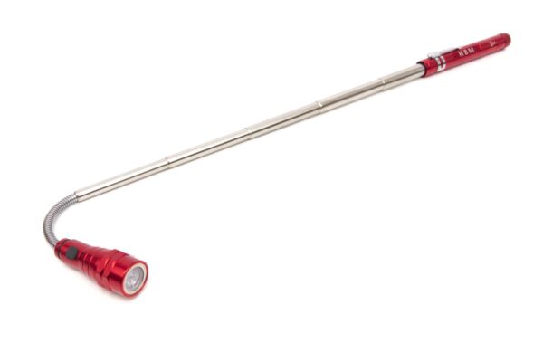 HBM Telescopische Led Zaklamp Met Magneet Pick Up Rood