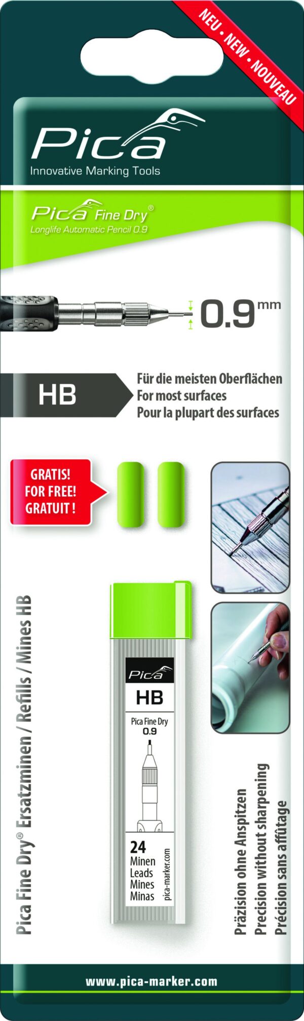 Pica 7030 Fine Dry Navulling HB - Afbeelding 2