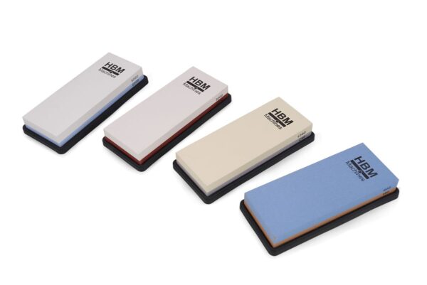 HBM Professionele Dubbelzijdige Wetsteen K1000/3000 met Rubberen Anti Slip Houder
