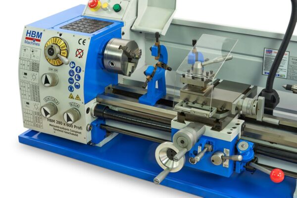 HBM 280 x 600 Profi Metaaldraaibank Tandwiel Geschakeld Compleet - Afbeelding 4