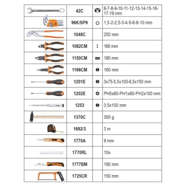 Beta easy 100 delige gereedschapskoffer 2054E-100 - Afbeelding 3