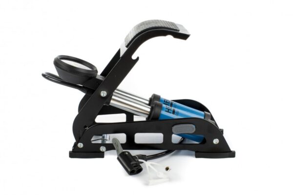 HBM professionele voetpomp met dubbele cilinder en manometer 9 bar. Set 8 Bar - Afbeelding 3