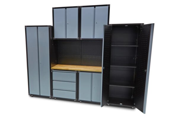 HBM premium werkplaatssysteem, 9-delig, grijs - Bild 8