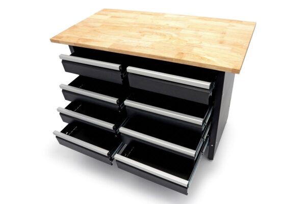 HBM 120 Cm Werkbank Met 8 Laden en Massief Houten Werkblad - Afbeelding 6