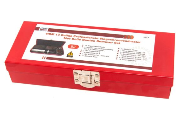 HBM 13 Delige Slagschroevendraaier Met Dolle Bouten Remover Set - Bild 9