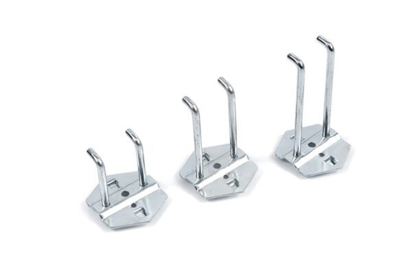 HBM 100 x 6 mm Dubbele Haak voor Gereedschapswand