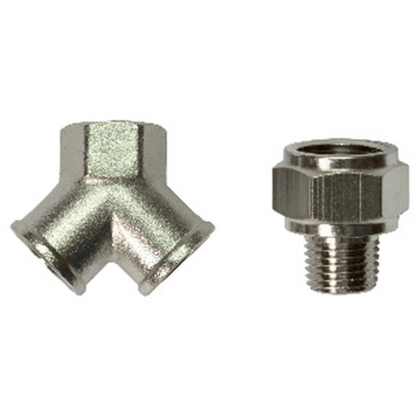 Stanley verloopnippel 3-weg 2x1/4 (Female)-3/8 (Female)-1/4 (Female)