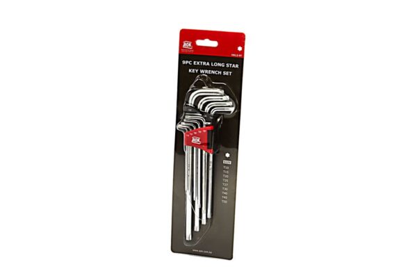 AOK 9 Delige Professionele Torx Korte Inbussleutel Set - Afbeelding 2