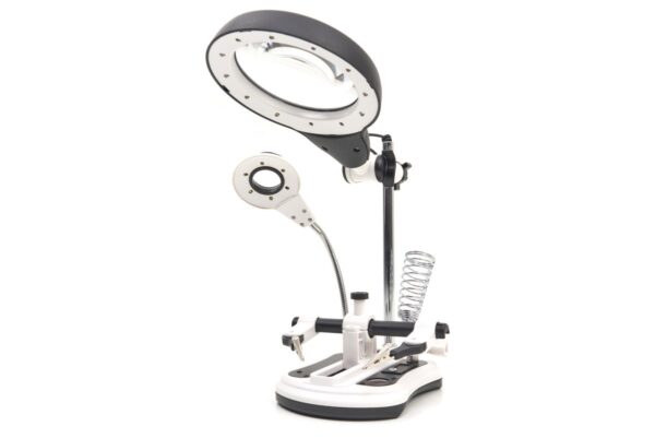 HBM Deluxe 3e Handje Loupelamp met 4 x  Loupe Vergroting en LED Verlichting - Afbeelding 3