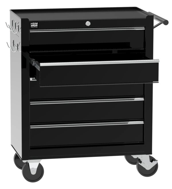 HBM gereedschapswagen 5 laden, 62 cm, zwart - Afbeelding 2