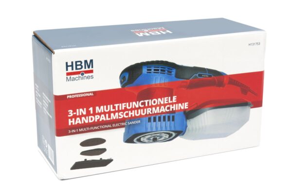 HBM 3-in 1 multifunctionele handpalmschuurmachine - Afbeelding 10