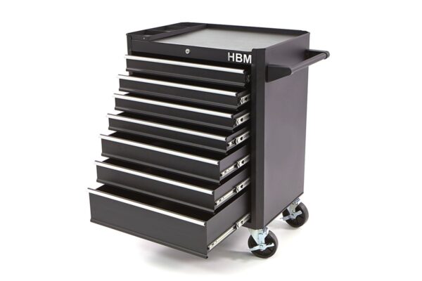 HBM Gereedschapswagen met 7 laden - 66 cm - zwart - Afbeelding 2