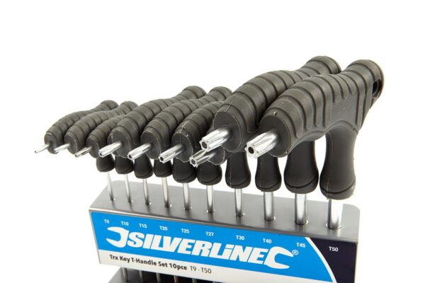 Silverline 10 Delige T-greep Torx Sleutel Set - Afbeelding 2