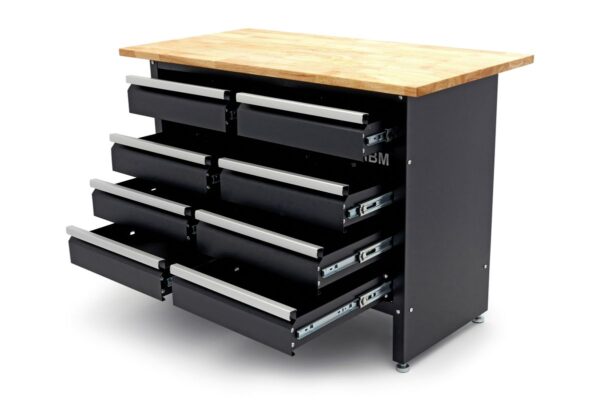 HBM 120 Cm Werkbank Met 8 Laden en Massief Houten Werkblad - Afbeelding 5