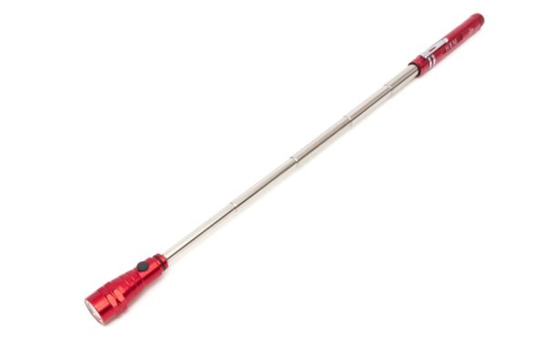 HBM Telescopische Led Zaklamp Met Magneet Pick Up Rood - Afbeelding 3