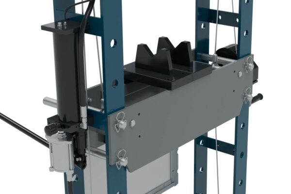 HBM 50 Ton professionele raamwerkpers, werkplaatspers, met veiligheidsrek - Afbeelding 6