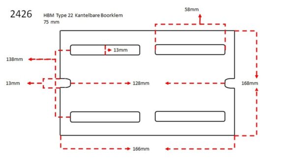 HBM Type 22 Kantelbare Boorklemmen - Afbeelding 6