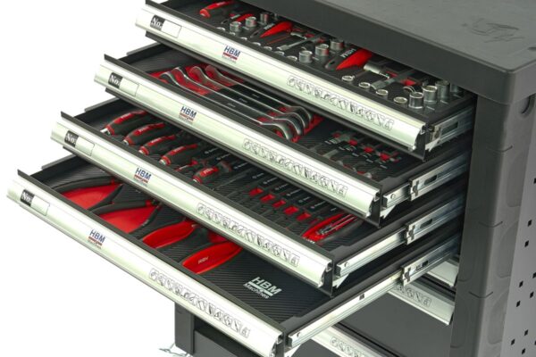 HBM Premium Gevulde gereedschapswagen - 154 Delig - Afbeelding 5