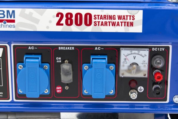 HBM 2800 Watt Generator, Aggregaat Met 208 cc Benzinemotor, 2 x 230 V - Afbeelding 9