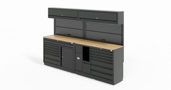 HBM modulair werkplaatssysteem 10-delig, zwart - Afbeelding 2