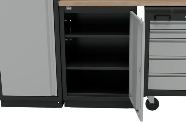 HBM modulair werkplaatssysteem 13-delig, zwart, grijs - Afbeelding 7
