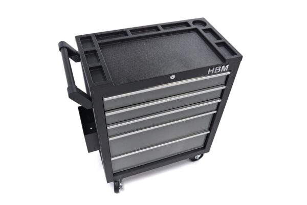 HBM deluxe gereedschapswagen, 5 laden, Klein, zwart, grijs - Afbeelding 14