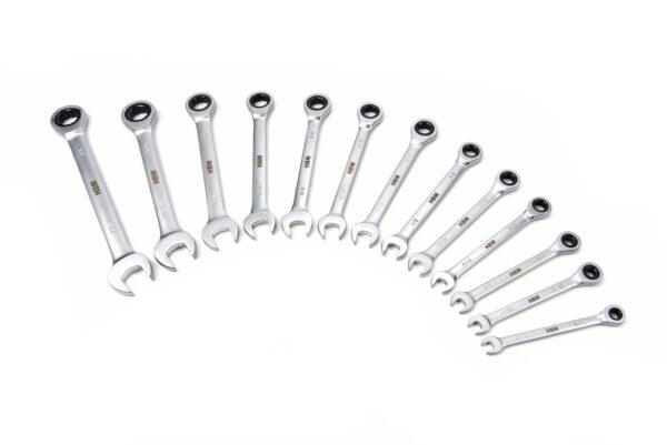 HBM 13 Delige Ring, Ratel, Steeksleutelset INCH in Carobn Foam inlay voor Gereedschapswagen - Afbeelding 9