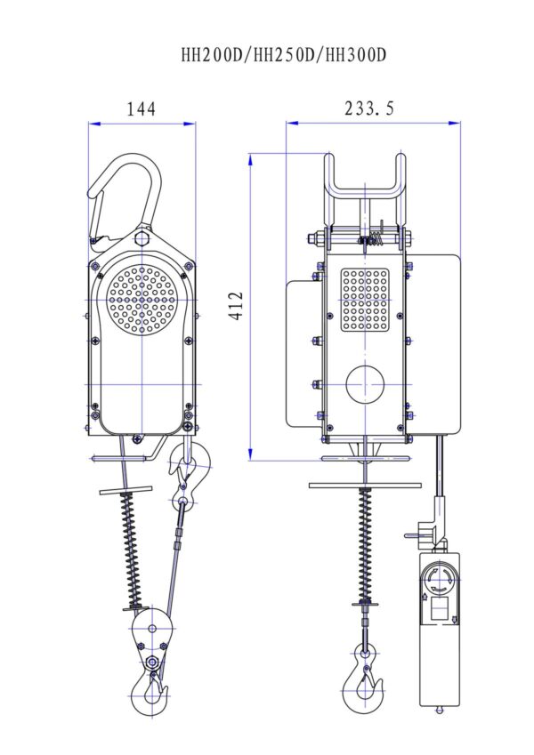 HBM verplaatsbare elektrische takel 12 meter - Afbeelding 14