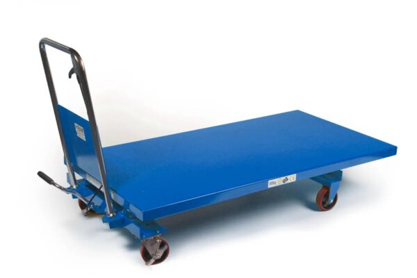 HBM verrijdbare werktafel / heftafel groot 500 kg, blauw - Image 2