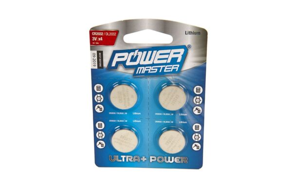 Silverline Lithium Knoopcel Batterij CR2032 - 4 Stuks