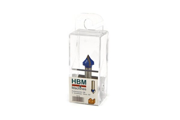 HBM Professionele HM V-Groeffrees 16 mm - 90 graden hoek
