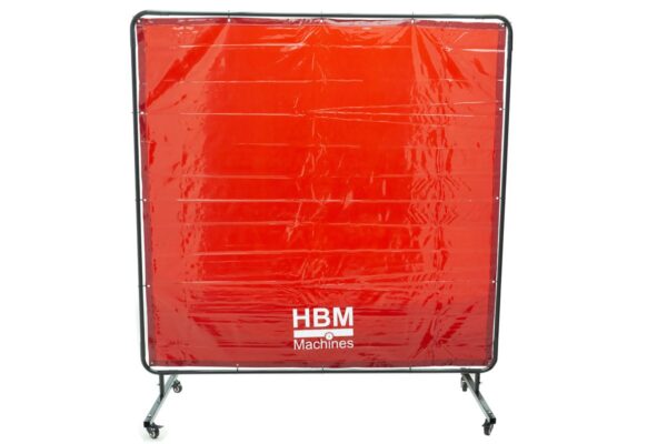 HBM verrijdbaar lasscherm, lasgordijn 174 x 174 cm - Afbeelding 3