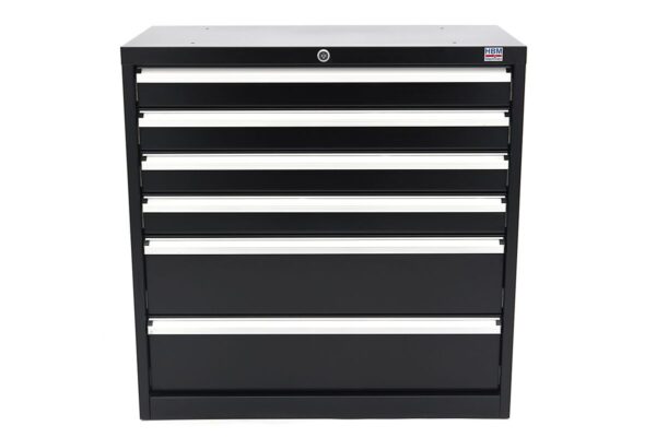 HBM 6 Laden Profi Gereedschapskast 90 x 45 x 90 cm zwart - Afbeelding 2