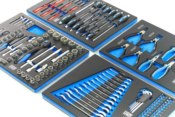HBM 154 Dlg Premium Gereedschapsvulling voor Gereedschapswagen - BLAUW - Afbeelding 2