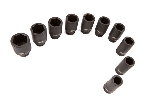 HBM 3/4 inch Krachtdoppenset Grote Maten 10 Delig - Bild 3