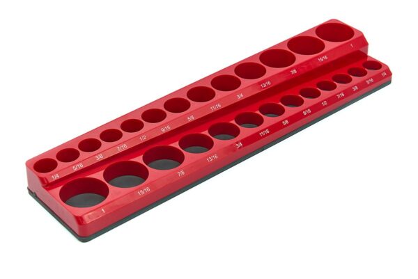 HBM magnetische accessoirehouder voor 26 stuks 3/8 inch Engelse maten, rood