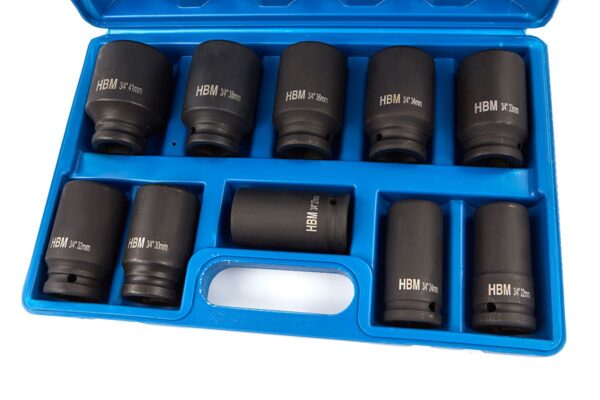 HBM 3/4 inch Krachtdoppenset Grote Maten 10 Delig - Bild 2