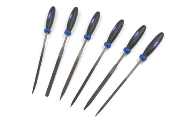 HBM 6 Delige Deluxe Naaldvijlenset, Sleutelvijlenset met Soft Grip Handvaten