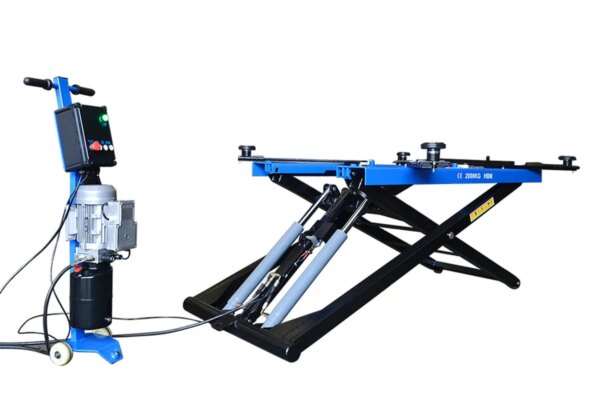 HBM Hydraulische Verrijdbare Autopoetsbrug, Bandenbrug, Hefbrug 2800 Kg. Met Elektronische Ontgrendeling - Afbeelding 2